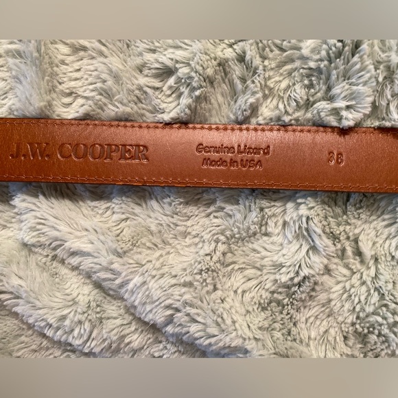 Genuine Lizard Skin Brown Belt size 38 - Never Worn - Picture 5 of 8